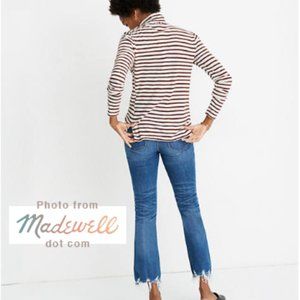 Madewell Whisper Cotton Turtleneck in Baker Stripe
